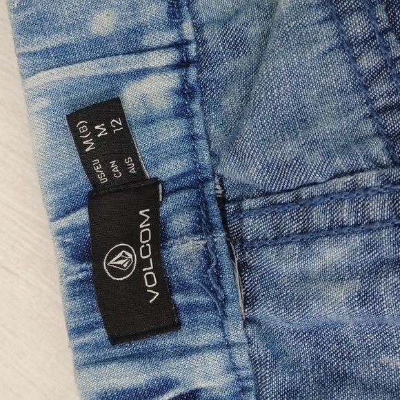 ♥️Bundle Only♥️ VOLCOM TIE DYE Light Weight Blue Jean 100% Cotton Shorts - Picture 7 of 10